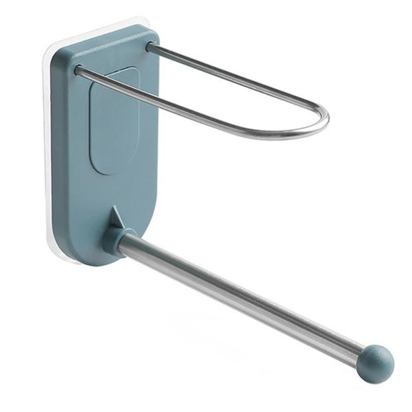 

hooks & rails organizer holder punch wall mounted two layers detachable clothes hanger storage rack bathroom waterproof stainless steel
