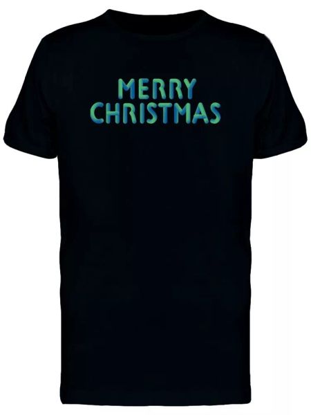 

merry christmas green font men's tee -image by shutterstock, White;black