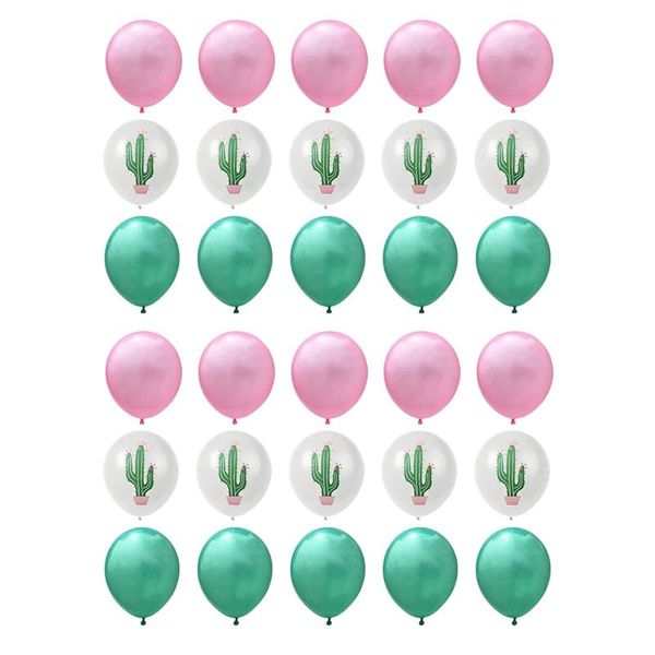 

party decoration 30pcs cactus balloons for hawaiian tropical birthday decorations