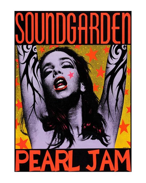 

pearl jam sound garden poster painting print home decor framed or unframed ppaper material