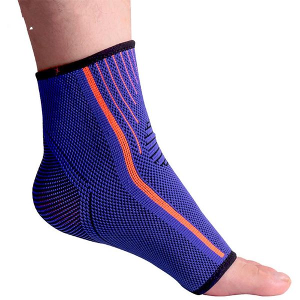 

ankle guard support basketball sport foot protector compression brace climbing knitted breathable warmth safety, Blue;black