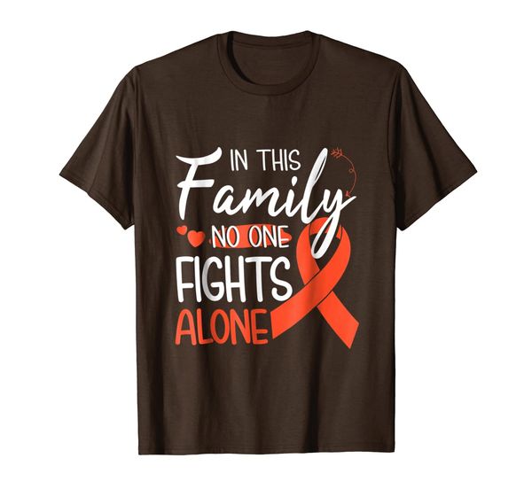 

in this family no one fights alone kidney cancer tshirt, White;black
