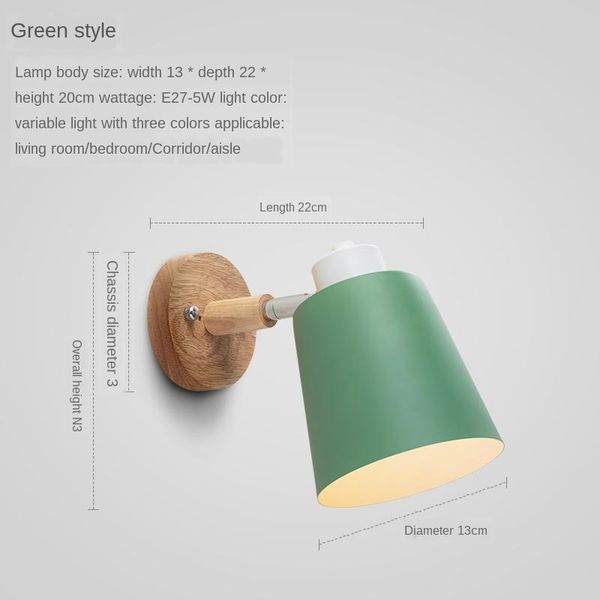 

wall lamp wooden bedside modern bedroom nordic living room decoration cy51501