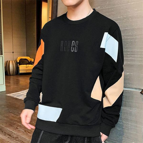 

men's hoodies & sweatshirts spring and autumn fashion brand large size sweater loose thin casual clothes oversize winter sweatshirt hoo, Black