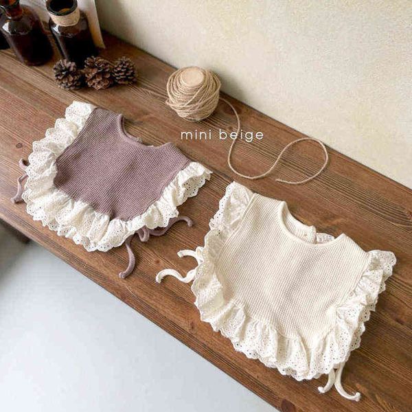 

autumn kids lace bib cotton false collar girls clothes accessory baby shawl born toddlers kids vest smock 211117