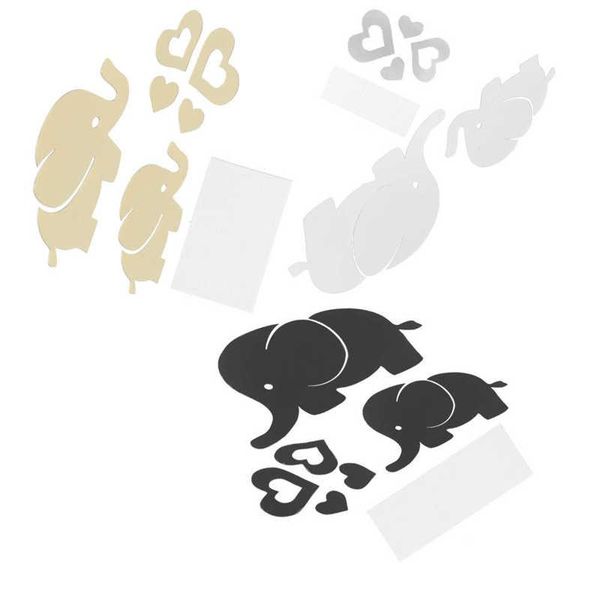 

wall stickers sticker mural innovative cartoon elephant shape beautiful room mirror paper for decoration