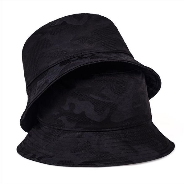 

breathable camouflage fisherman hat fashion shade bucket hats men women outdoor travel leisure cap cotton panama caps, Blue;gray