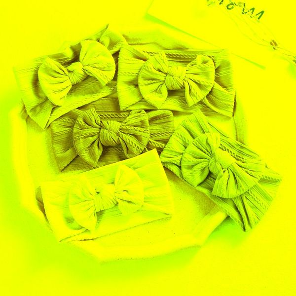 

hair accessories 32 pcs/lot, soft cable knit baby nylon headbands, bowknot wide turban headwraps kids girls, Slivery;white