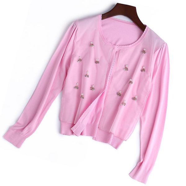 

women's sweaters elastic knit long sleeve thin cardigans 2021 women summer, White;black