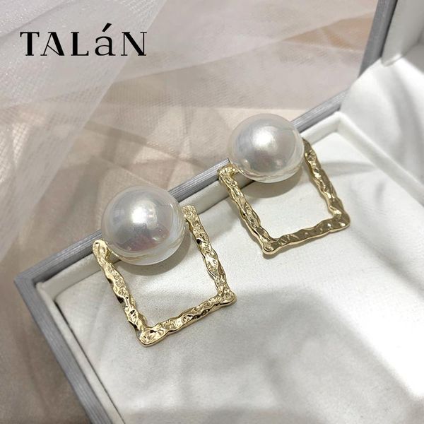 

hoop & huggie south korea graceful elegant high grade sense stud simple cold style artificial pearl earrings female debutante vintage, Golden;silver