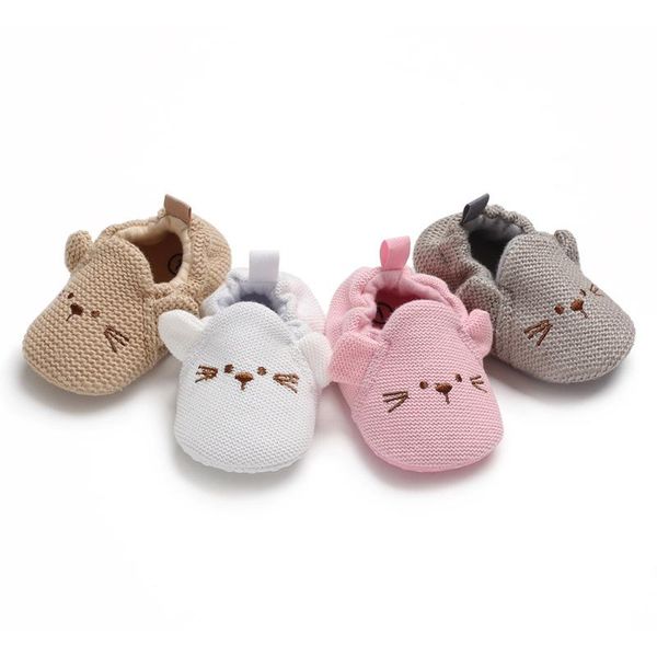 

first walkers baby shoes born boys girls mouse animal anti-slip infant cotton soft sole