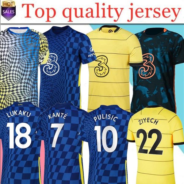 

cfc soccer jerseys lukaku ziyech pulisic mount kante havertz werner abraham chilwell giroud hudson-odoi 2021 2022 football shirt 21 22 men +, Black;yellow