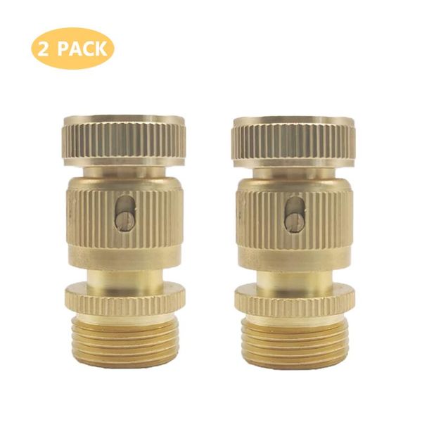

watering equipments 2pcs 3/4 inch brass threaded connection 16mm hose quick coupling garden irrigation adapter water fitting