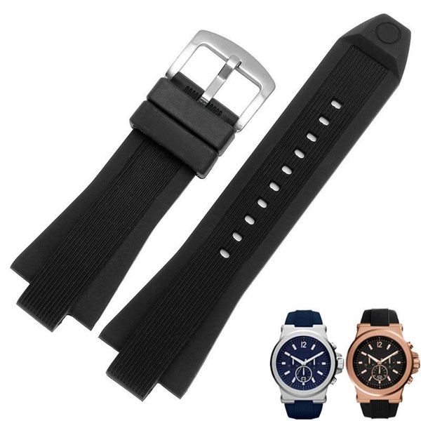 

watch bands replacement rubber wrist for 8184 8152 9020 8295 8296 8729 8761 8730 elastic waterproof silicone strap watchbands, Black;brown