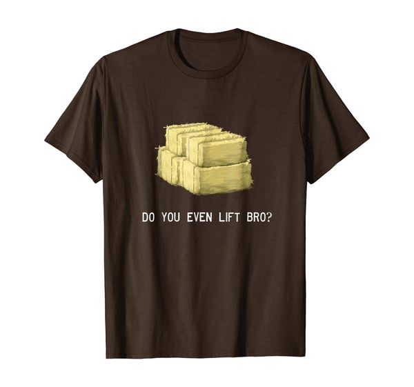 

farmer lift bro funny hay bale farming exercise shirt, White;black