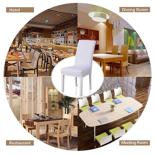 

chair covers stretch removable washable dining slipcovers set of 6 seat protectors for wedding ceremony party el living