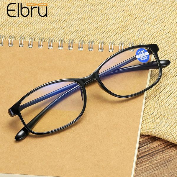 

reading glasses elbru anti blue stylish comfortable for men and women with hd resin tr90 lens presbyopic glasses+1.0 to +3.5