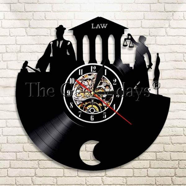 

wall clocks 1piece scale of justice and gavel art law barrister clock lawyer office music record courtroom