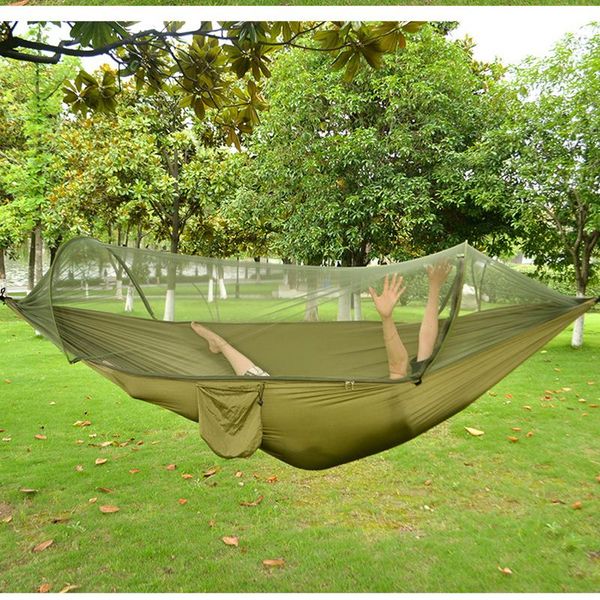 

outdoor games & activities mosquito net parachute hammock with adjustable straps and carbines large stocking camping hanging sleeping bed po
