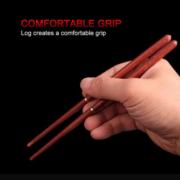 

pair wooden folding chopsticks outdoor camping tableware portable non-slip chopstick