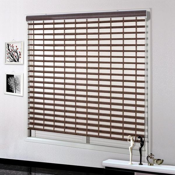 

shangri-la blinds transparent zebra window curtains triple roller customized size