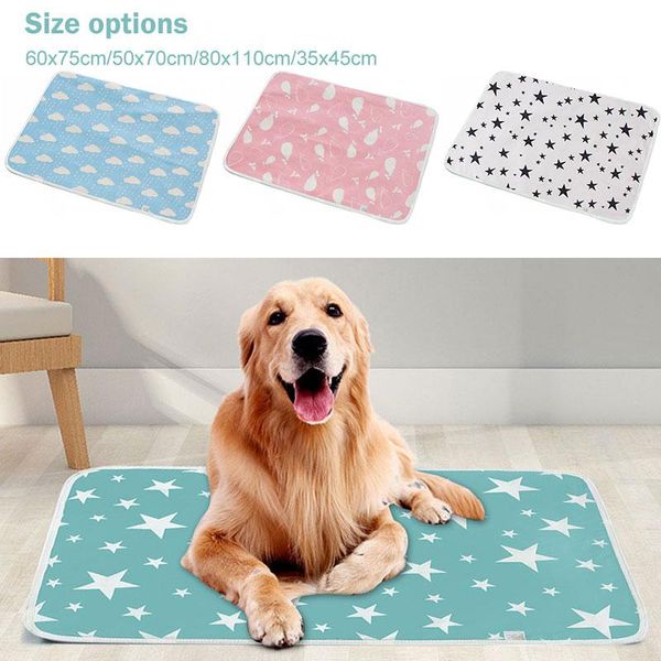 

kennels & pens reusable pet urine pad washable dog cat diaper mat 4 sizes absorbent dogs diapers pads bone print for sofa bed floor