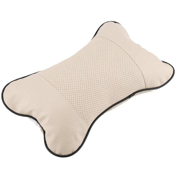 

pillow travel car auto heads neck cushion rest leather pad bone