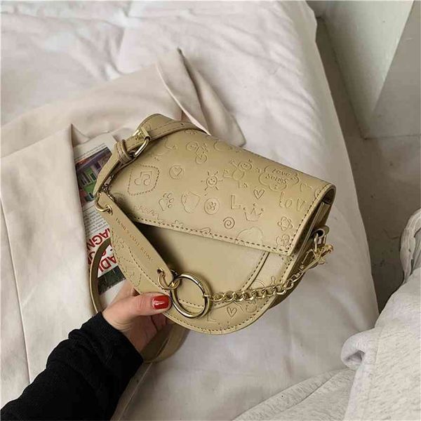 

women's 2021 new embossed portable small square bag