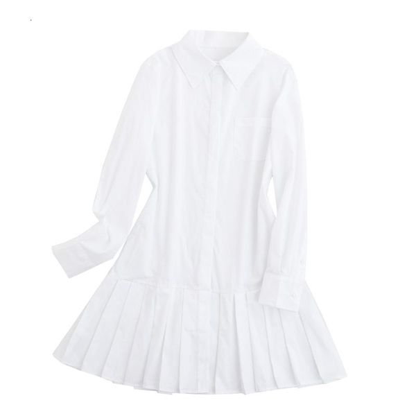 

women's blouses & shirts jcÂ·kilig 2021 pleated patchwork petticoat xl6213, White