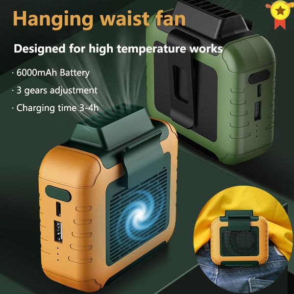 

electric fans est usb portable personal hanging waist fan with recharge battery ultra quiet wearable handheld air conditioner