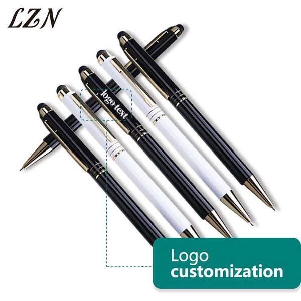 

ballpoint pens lzn capacitive stylus pen touch screen for phone tablet laplaser engraved name/date/text as wedding gift, Blue;orange