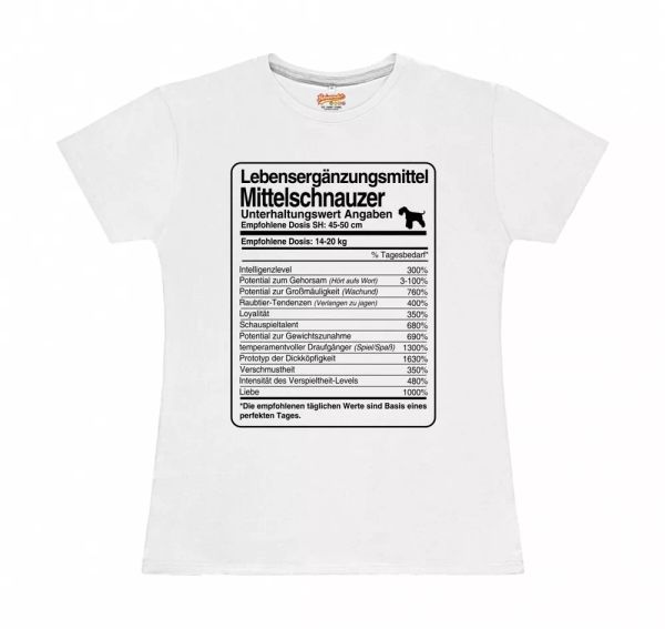 

t-shirt womens dose medium schnauzer life supplements by siviwonder, White;black
