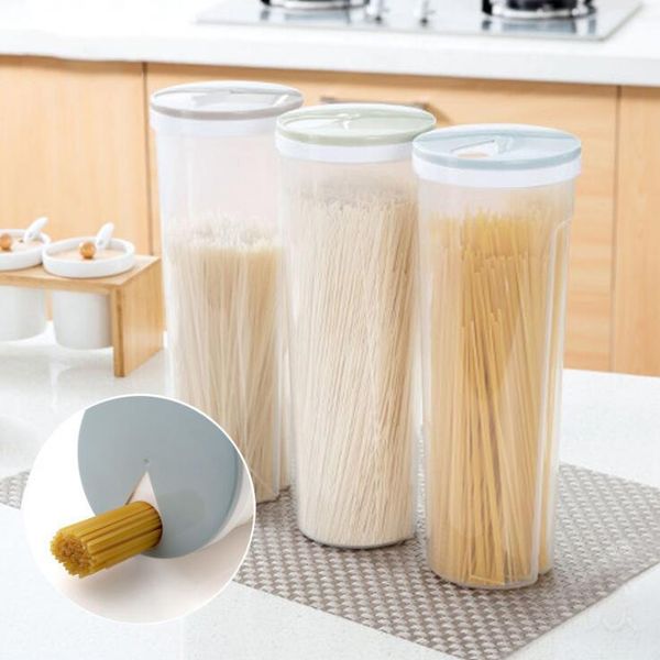 

storage bottles & jars transparent round noodles box pp food tanks big capacity portable containers kitchen supplies