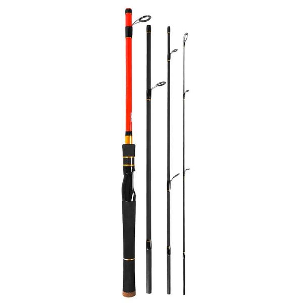 

1.8m / 1.98m 2.1m spinning casting fishing rod 4 sections high carbon rods tackle pesca carp boat