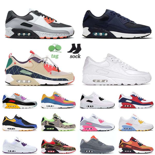 

2021 90 sports running shoes triple white navy blue size 12 moss green trail team gold mens womens trainers sneakers eur 36-46, Black