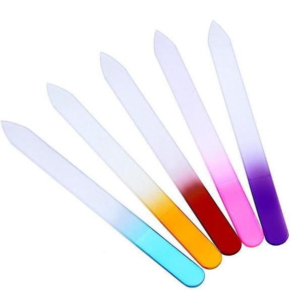 

2021 5.5" crystal glass nail files new manicure multicolor beautiful for manicure uv polish tool ship