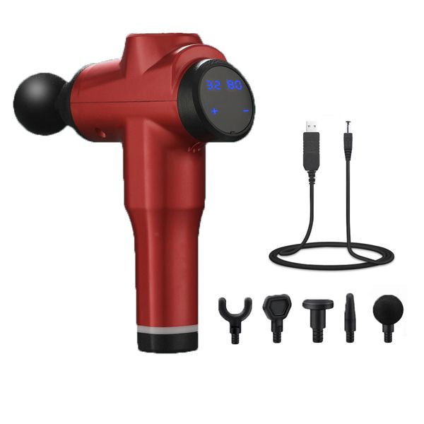 

32 gear massage gun 7800r muscle massager sport therapy massager high frequency vibration fascia gun with 5 massage heads