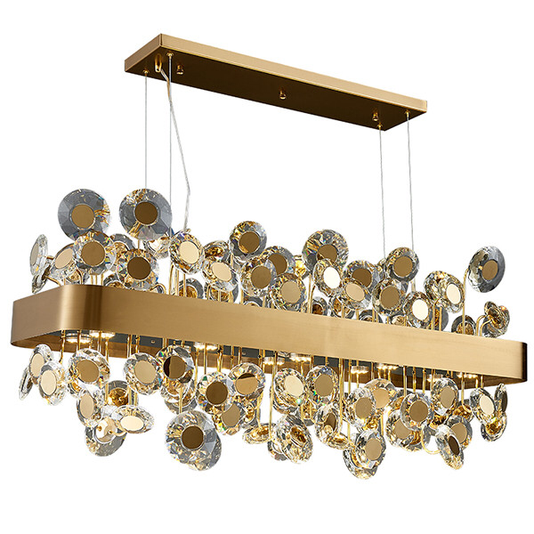 

chandeliers luxury modern crystal chandelier for dining room creative design led cristal lamp rectangle kitchen island hanging light fixture