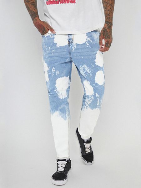 

men wash carrot jeans 72hy#, Blue