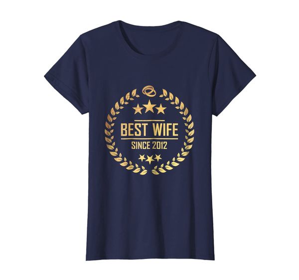 

womens wife since 2012 - 7th anniversary gift for her, White;black