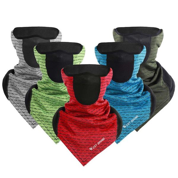 

winter neck warmer bandana tube scarf fleece sports thermal skiing gaiter hiking cycling snowboard men women sport caps & masks, Black