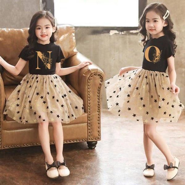 

family matching outfits initials big sister little outfit floral princess dress personalised girl printed, Blue