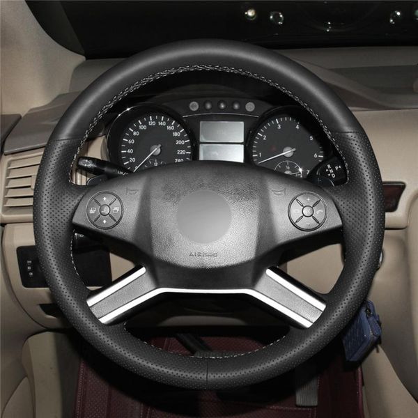 

steering wheel covers diy anti-slip wear-resistant cover for - m-class 2009-2011 r-class 2010-2021 car interior decoration