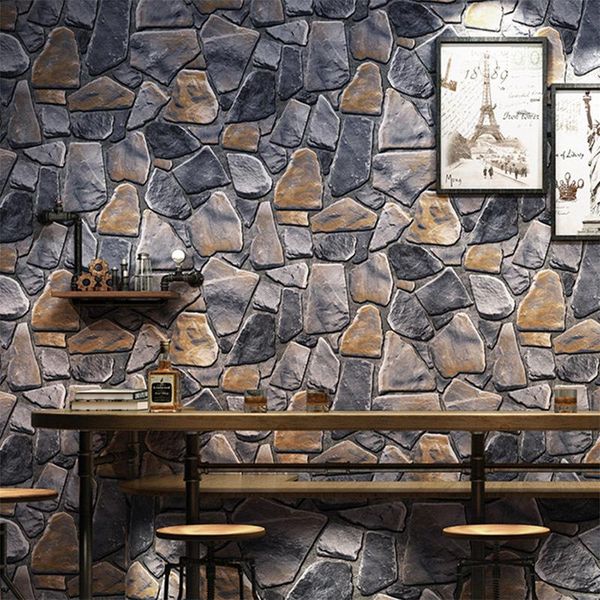 

wallpapers wellyu3d texture stone mural pvc waterproof washable wall paper living room bedroom resturant background gray yellow