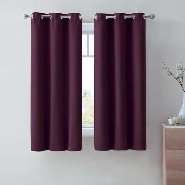 

solid color blackout curtains for kids child bedroom korean style window voile tulle living room curtain & drapes