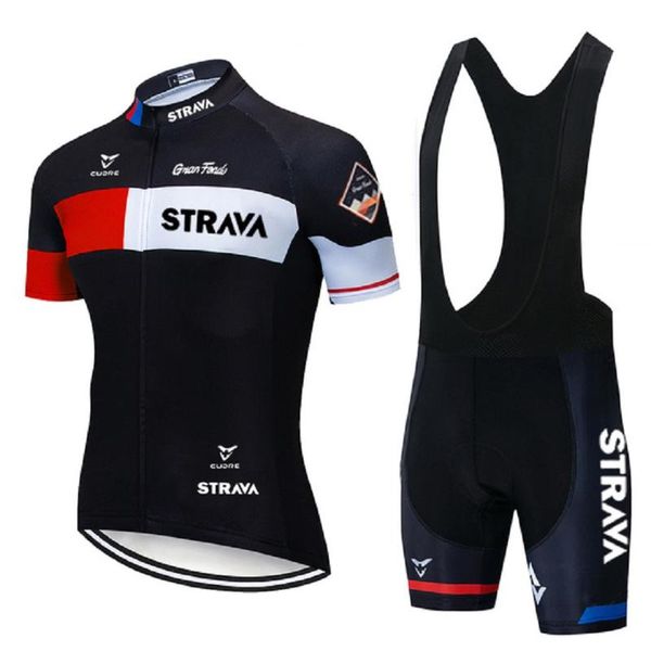 

summer road bike jersey sets for men, team cycling clothing with short sleeve and strape, sports wear, bib pants, quick-dry racing, Black;blue