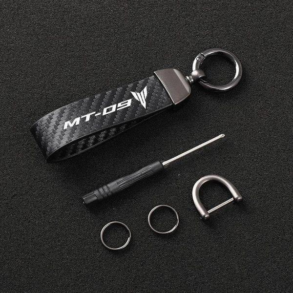 

keychains for yamaha mt-09 mt 09 2014-2021 2021 motorcycle accessories lanyard key carbon fiber ring, Silver