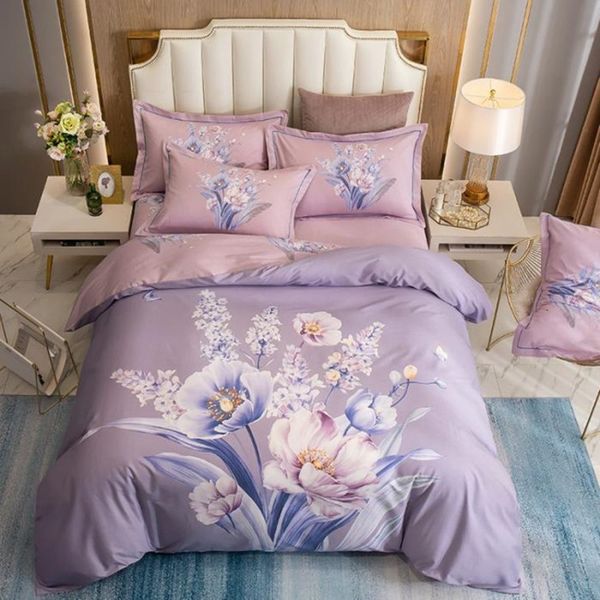 

pure four piece set 13372 pure cotton quilt cover fitted sheet simple nordic bedding
