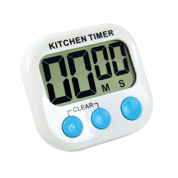 

kitchen timers lcd digital cooking timer count down up clock loud alarm magnetic tool battery (not included)