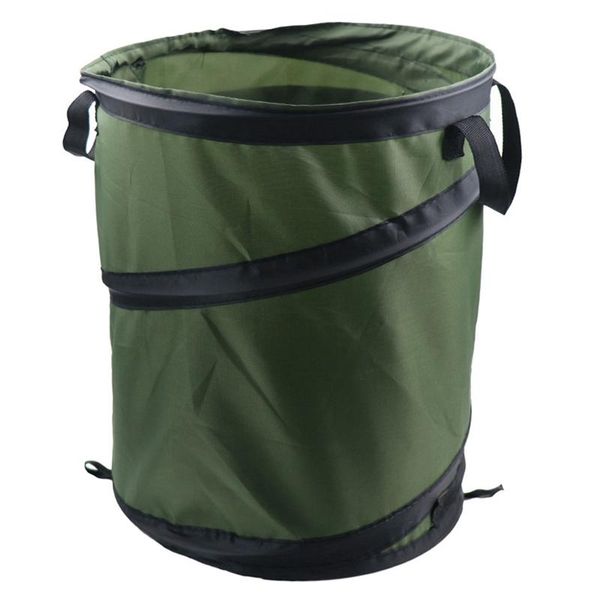 

waste bins outdoor convenient oxford cloth garbage container car folding storage bin garden leaf bag